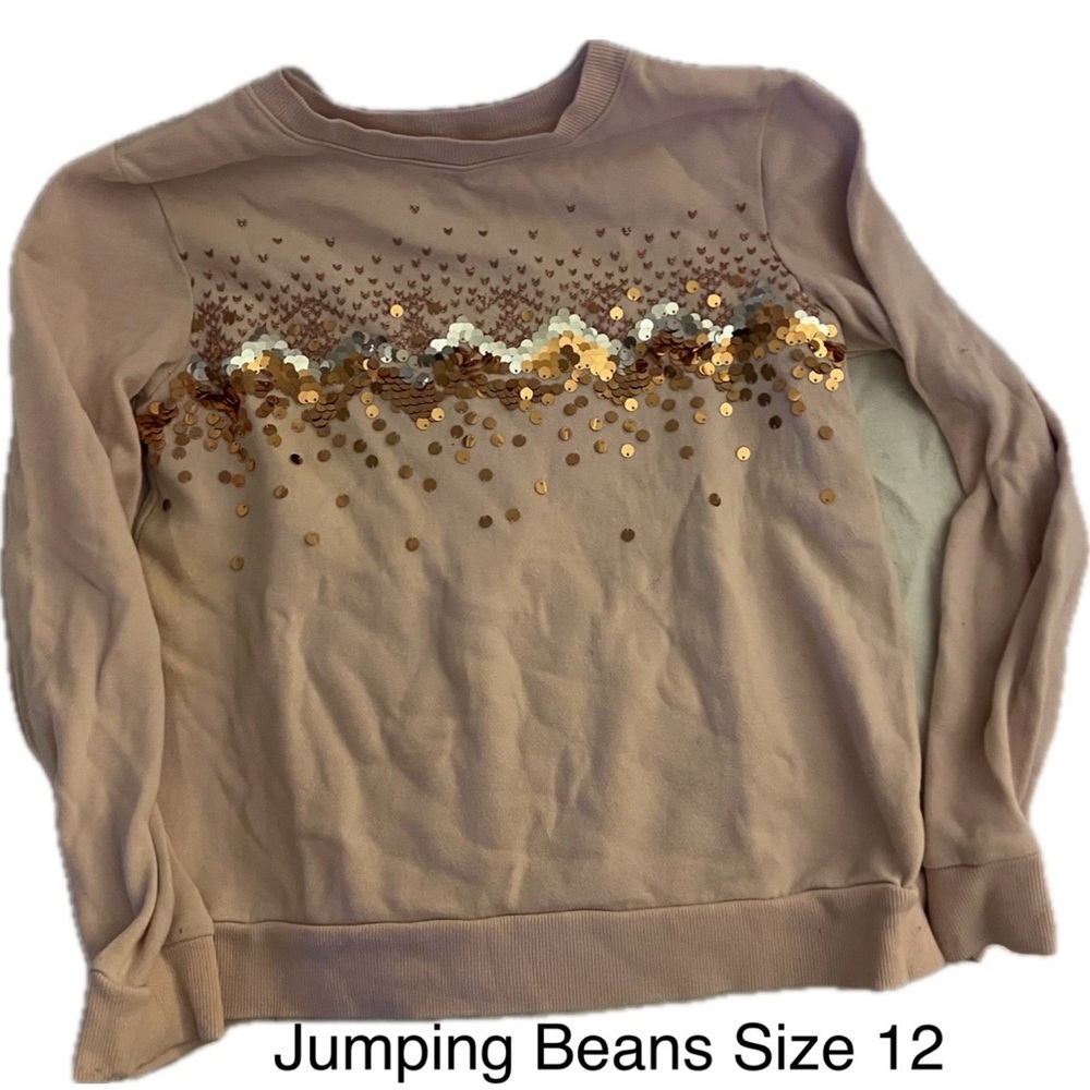 Jumping Beans Tan Sequin Sweatshirt